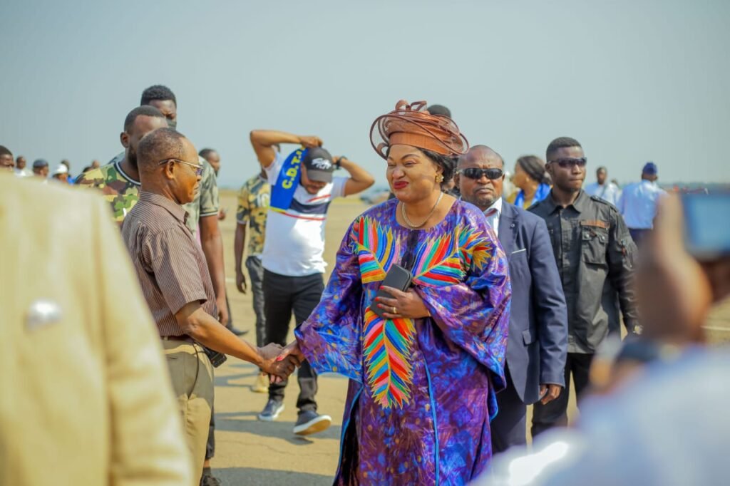 Kasaï oriental : arrivée à Mbujimayi de Gisèle Ndaya Luseba, PCA de la Caisse de solidarité nationale et gestion des catastrophes humanitaires