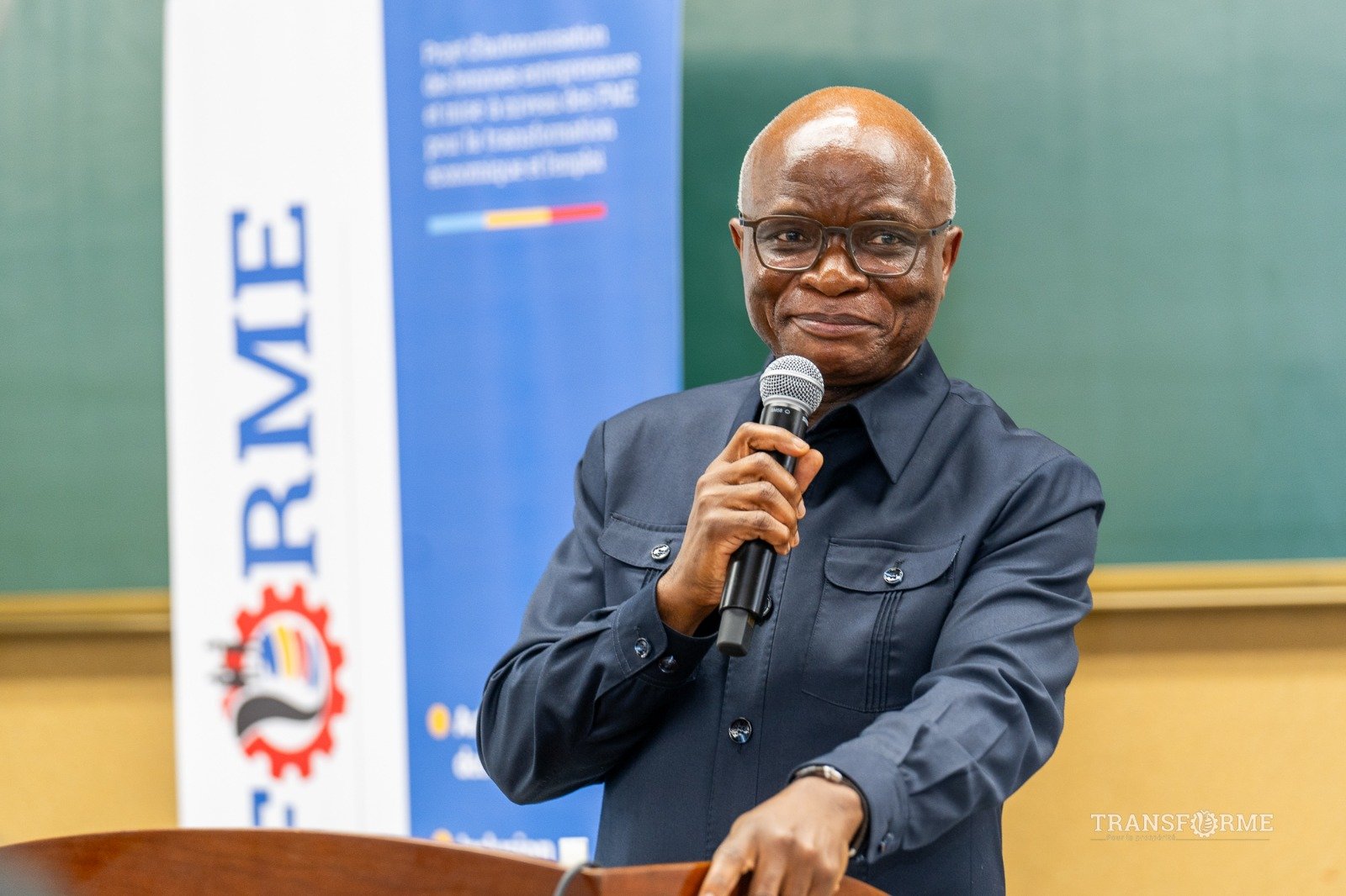 Justin Kalumba Mwana Ngongo, Ministre de l’Entrepreneuriat et des PME.