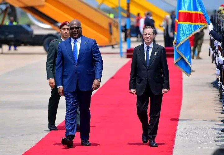 RDC : Félix Tshisekedi reçoit à Kinshasa son homologue israélien Isaac Herzog