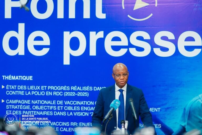RDC : Une campagne nationale de vaccination contre la poliomyélite annoncée pour le 27 novembre
